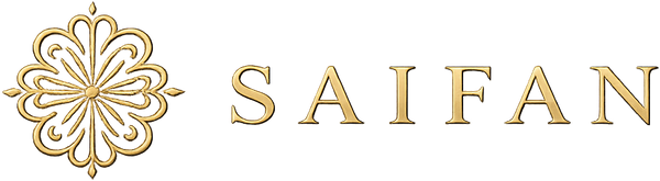 Gold logo and text 'SAIFAN' on a white background
