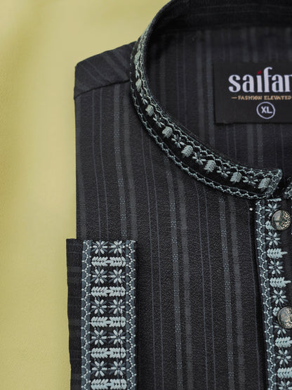 Premium Shadow Stripe Cotton Panjabi✨