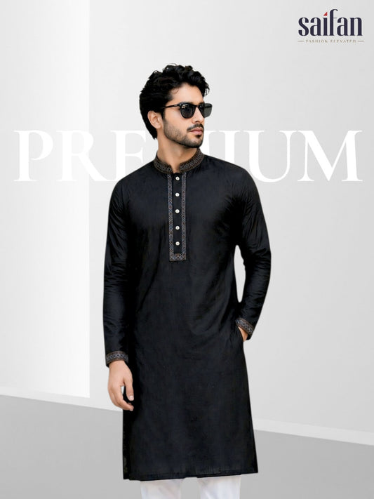 Premium Jacquard Cotton Panjabi.