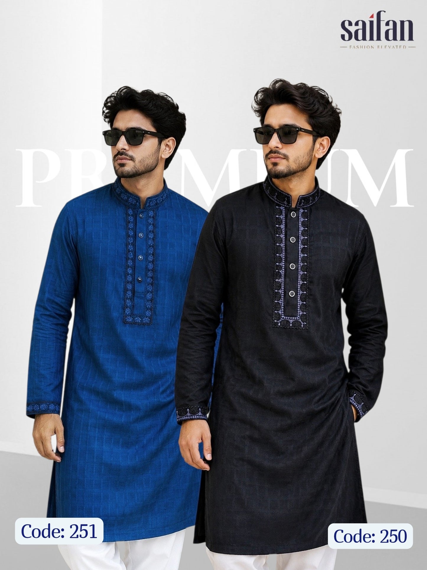 Premium Jacquard Cotton Panjabi [Code-250 & 251]