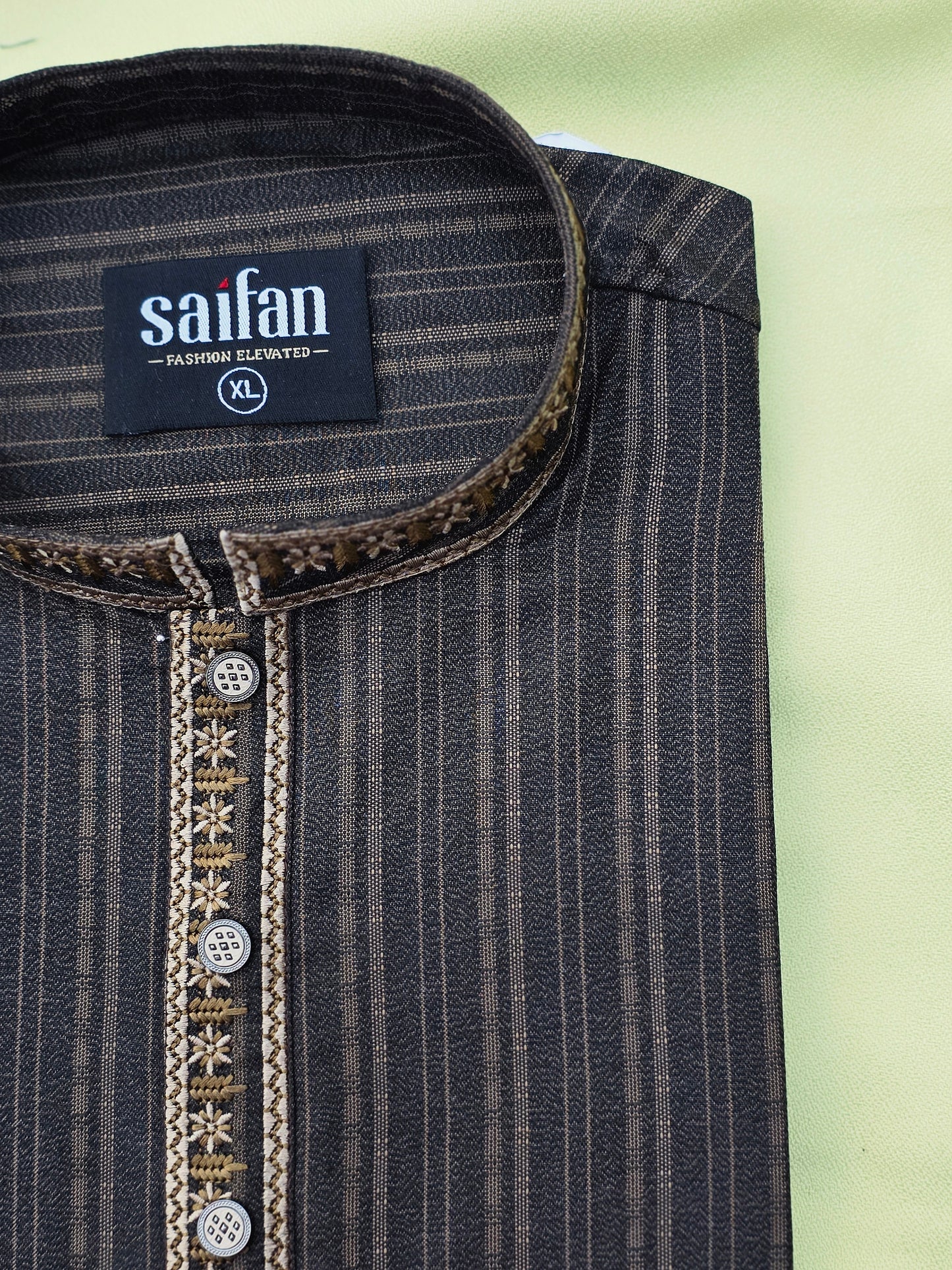 Premium Shadow Stripe Cotton Panjabi✨