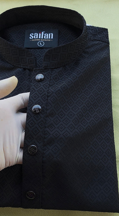 Kashmiri Embossed Jacquard Panjabi.